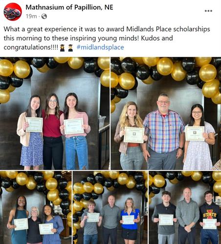 Midlands Place scholarship recipients