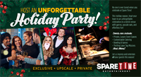 Holiday Parties Made Easy at Spare Time - Groups Up to 1,200