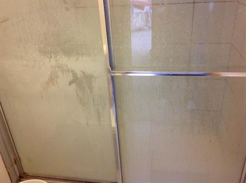 Glass Shower Door Protection Before