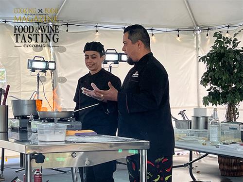 Cooking Point Magazine & Chosen Place Productions Sponsors of the Food Wine Tasting Event 2023  with Chef Abraham Sanchez Peppers Family Restaurant 