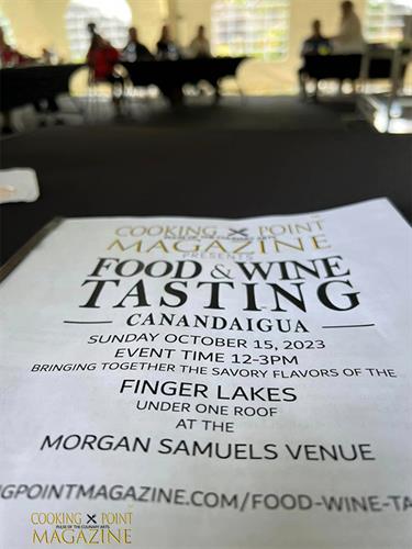 Cooking Point Magazine & Chosen Place Productions Sponsors of the Food Wine Tasting Event 2023  with Chef Abraham Sanchez Peppers Family Restaurant  held at Morgan Samuels Venue