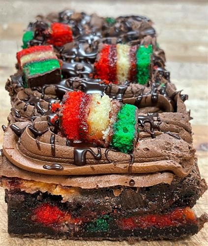 Tri Color Cookie Brownie