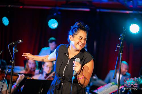 First woman to win "Producer of the Year" at the Latin GRAMMYs, trumpeter and vocalist Ella Bric performs at "Jazz at Pride - ATX". [Skybox on 6th, 2023]