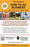 How to Do Business With The City of Forest Park