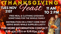 Community Thanksgiving Dinner & Drive Thru Prayer