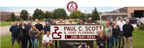 The team at Paul C. Scott & Sons Plumbing ready to serve you!