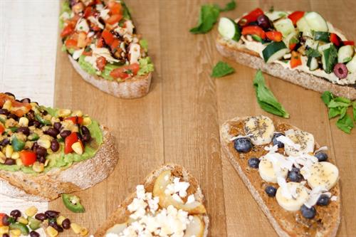Handcrafted Toasts with artisanal bread from CRUST - a baking co.