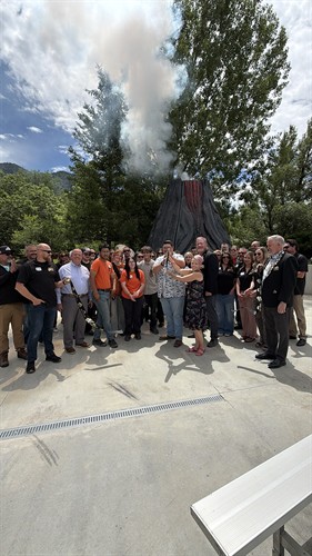 Ogden's George S. Eccles Dinosaur Park Volcano Ribbon Cutting