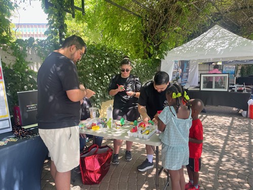 Bechtel staffs a booth at Project Success Coalition's annual Juenteenth Freedom Festival