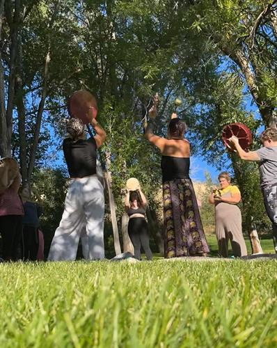 Ceremony Circle at one of our retreats https://mymindandbodycollective.com/retreats