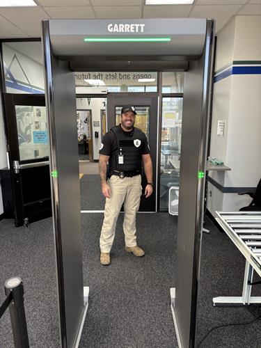 Security Officer at magnetometer