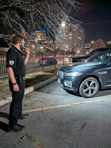 Security Officer patrolling on foot
