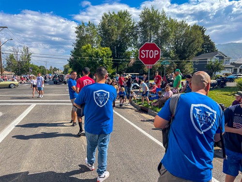 Participating in one of the local 4th of July parades.