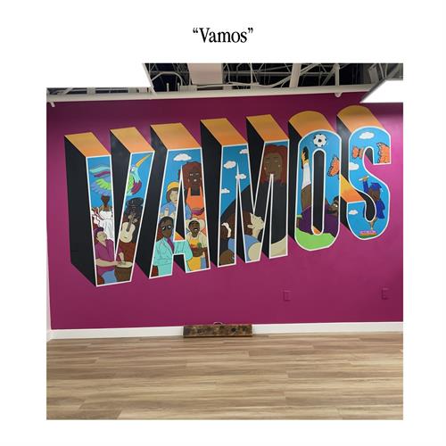 Mural installation for Vamos Health in West Valley. The design features the company’s name with different scenes within it. The design sits on the lobby of their building. 