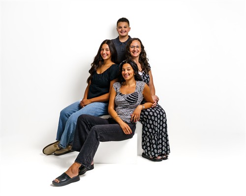 Family session in studio at The Monarch