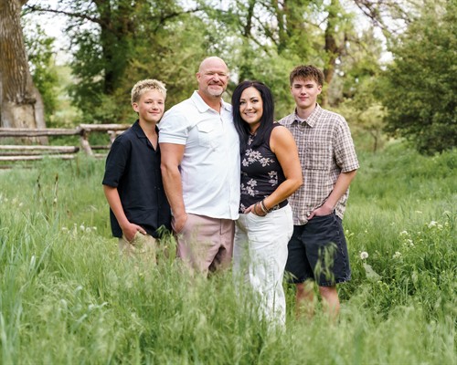 Family session in a park.