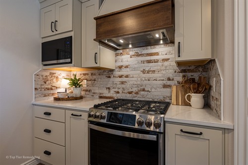 Brick Backsplash Kitchen Remodel | The Dolly Project