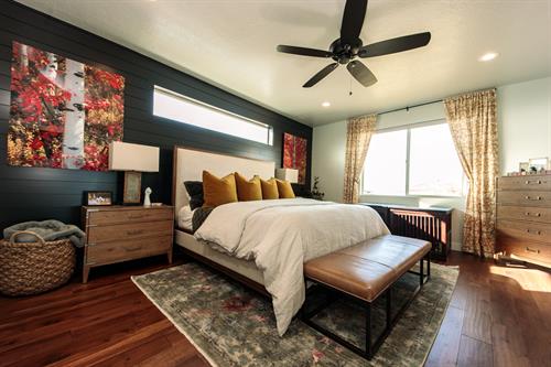 Master Bedroom Remodel with Accent Wall & New Furnishings