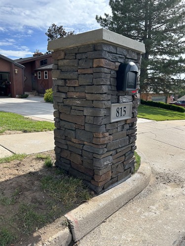 Stunning stone mailbox 