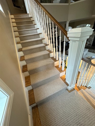 Beautiful New Pattern Carpet on Stairway