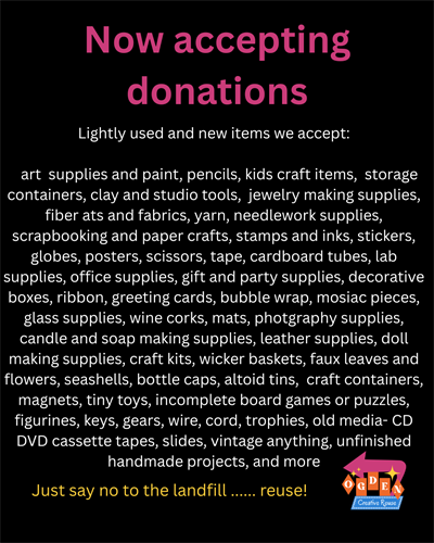 Please donate your unwanted craft stash!