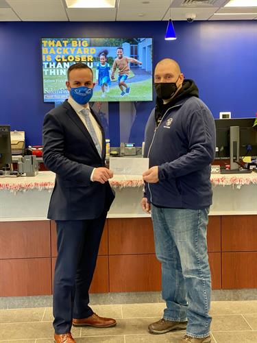 Donation presentation to Wilmington Youth Soccer 2020