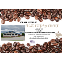 First Friday Coffee – August 1st hosted by Blossoms at The Berryville Community Center
