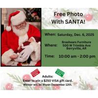 Free Photos with Santa at Brashears Furniture