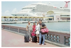 At cruise embarkation in San Juan, PR