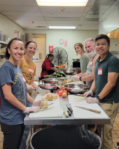 Making meals with Urban Community Outreach
