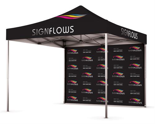 Add a backdrop to your Canopy for Photo Ops and have your customers post on social media