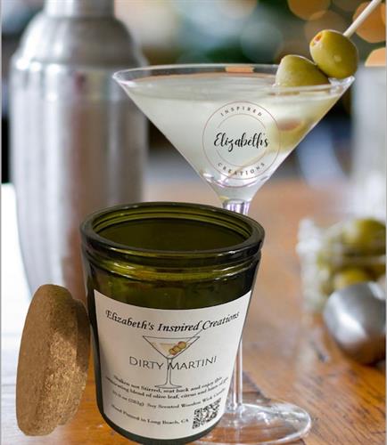 Dirty Martini Inspired Soy Scented Candle