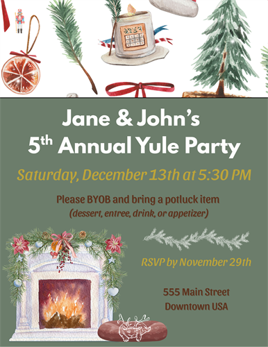 Custom Design: Flyer design for an annual holiday party