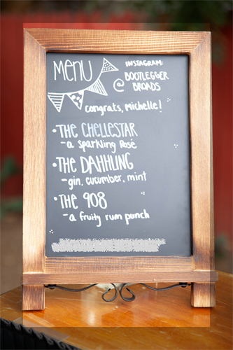 Milestone Birthday: Custom bar menu by Bootlegger Broads