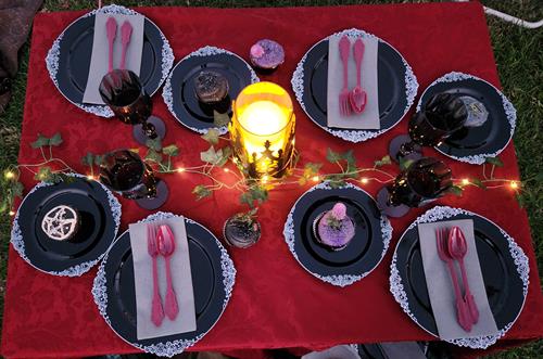 Party Kit: The Craft at Cinespia, overhead photo