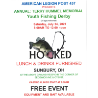 American Legion Post 457 Presents the Annual: Terry Hummel Memorial Youth Fishing Derby