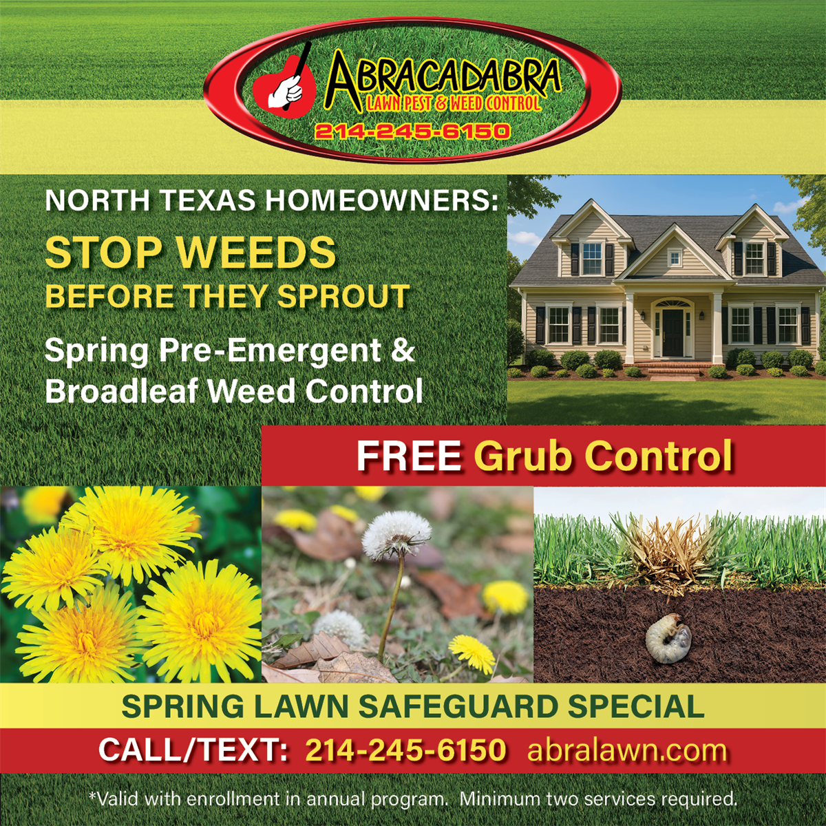 Abracadabra Lawn Pest & Weed Control - Spring Lawn Safeguard Special ...