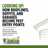 Looking Up: How Rooflines, Soffits, and Garages Become Pest Entry Points