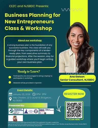 Free Business Plan Class & Workshop Jan 20,2026 Evening Session 