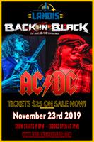 Back in Black - The True AC/DC Experience at The Landis Theater - Nov. 23, 2019