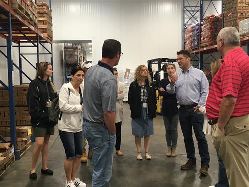 Conducting a tour of our facility.