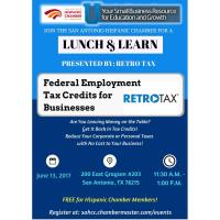 Lunch & Learn: Federal Employment Tax Credits for Businesses presented by RetroTax