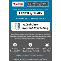 Lunch & Learn: A Look Into Content Marketing presented by 13th Floor Studios