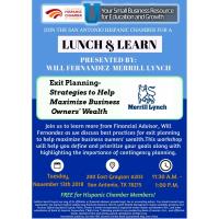 Lunch & Learn: "Exit Planning-Strategies to Help Maximize Business Owners' Wealth"