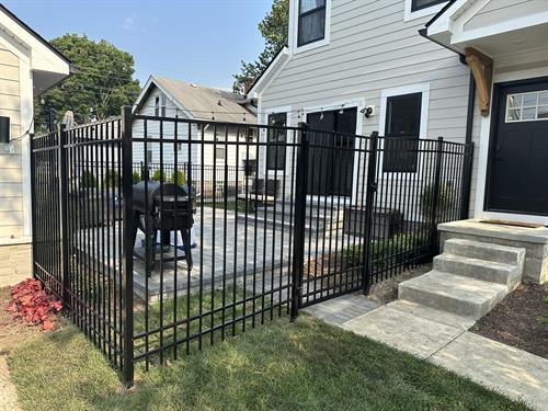 Aluminum fence installed for this backyard