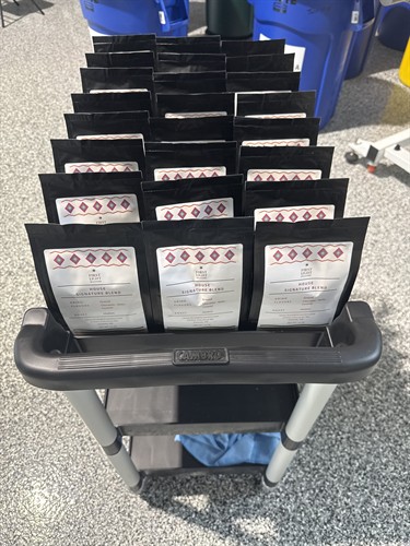 Retail lineup — small-batch bags ready for shelves