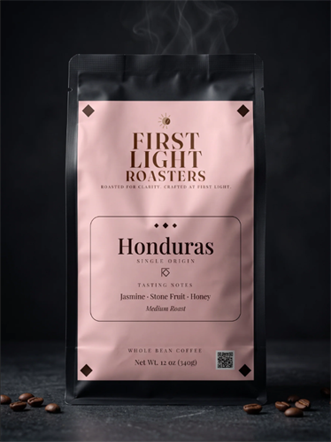 Honduras Geisha single origin — jasmine, stone fruit, honey