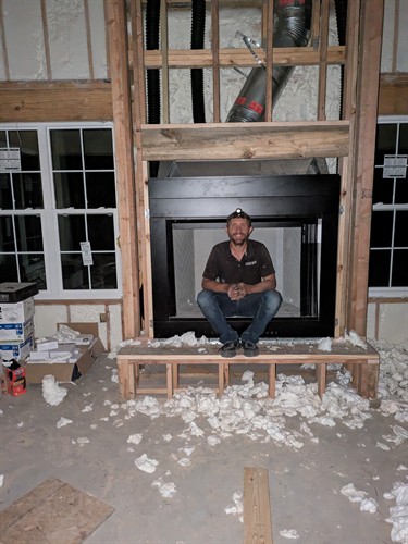 Majestic 50" Biltmore Radiant Wood Burning Fireplace installed in Marietta, OK