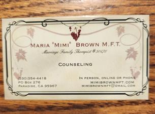 Maria ''Mimi'' Brown M.F.T.