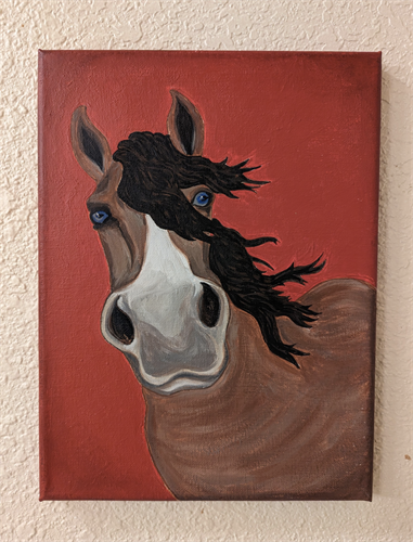 Horse with no name acrylic painting